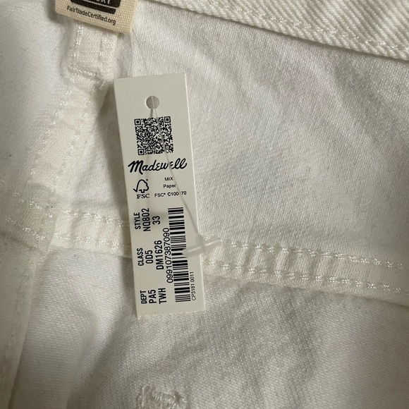Madewell Rilee White Denim Skirt, Size 33 Western Preppy Resort Travel Event - Picture 4 of 4